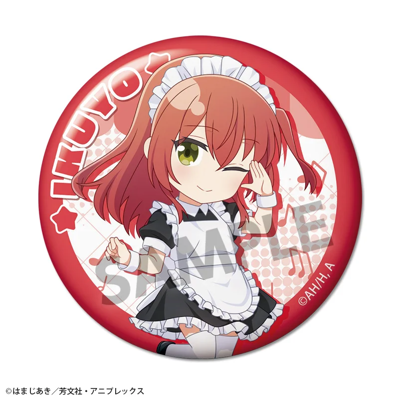Pikuriru Bocchi the Rock Trading Can Badge Maid Ver. (57mm) - 1 Unidade Aleatória